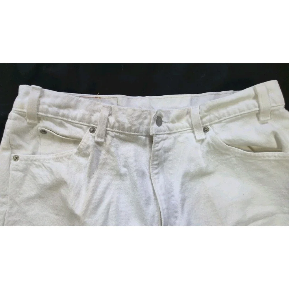 Vth 1996 Levi's 550 White Jeans Mens Size 36x30 Relaxed Slight Taper Made In USA